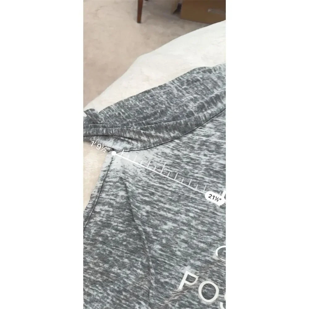Miken Flow burnout XL Gray Burnout Sweatshirt  Print Crew Neck  Positive Theme - Picture 6 of 12